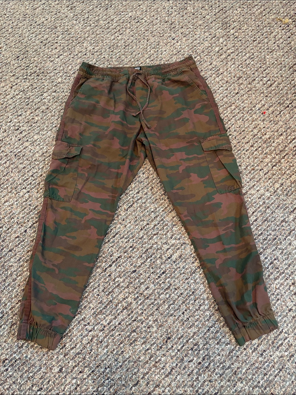 Unisex NSF Camouflage Cargo Jogger Pants - Green Camo